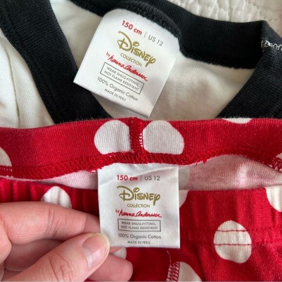 ✨ Hanna Andersson Minnie Mouse Pajamas Red Polka Dot Shorts 12 - Picture 7 of 7